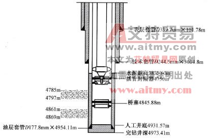 堵水施工井身结构及管柱结构示意图